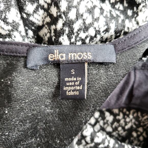 Ella Moss Boa Drop Waist Knit Dress Black Sleeveless Pockets Women Small - Picture 9 of 11